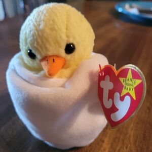 Ty Beanie Baby Soft Yellow Chick Plush